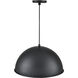 R Series 1 Light 18 inch Satin Black Outdoor Pendant